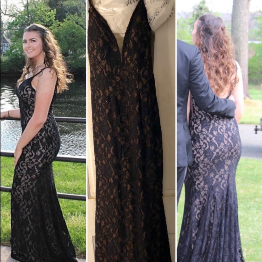 Black Lace Prom Dress